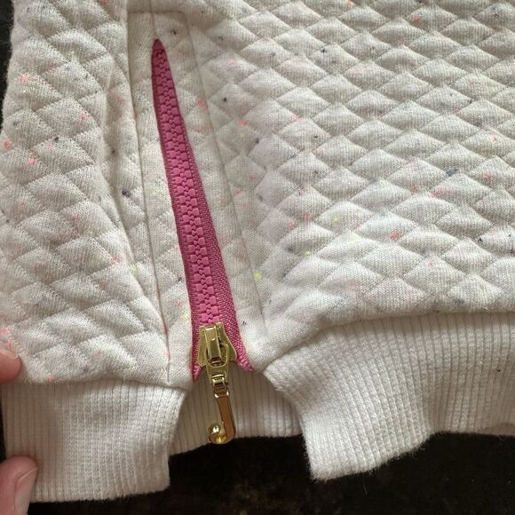 Juicy Couture Size 12 Months Baby Sweater Rainbow Embroidered Brand Quilted - Picture 5 of 7